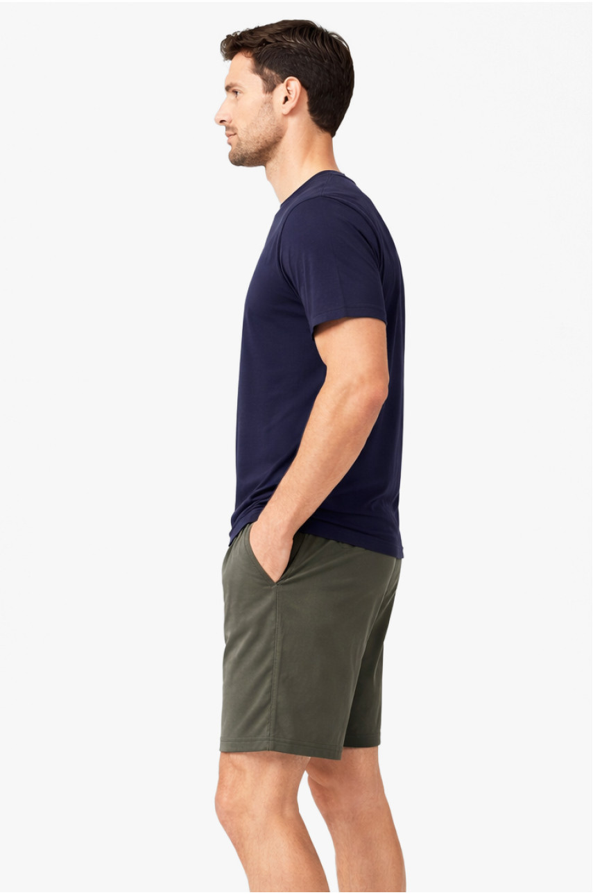 Костюм чоловічий шорти та футболка темно-синього кольору 213255