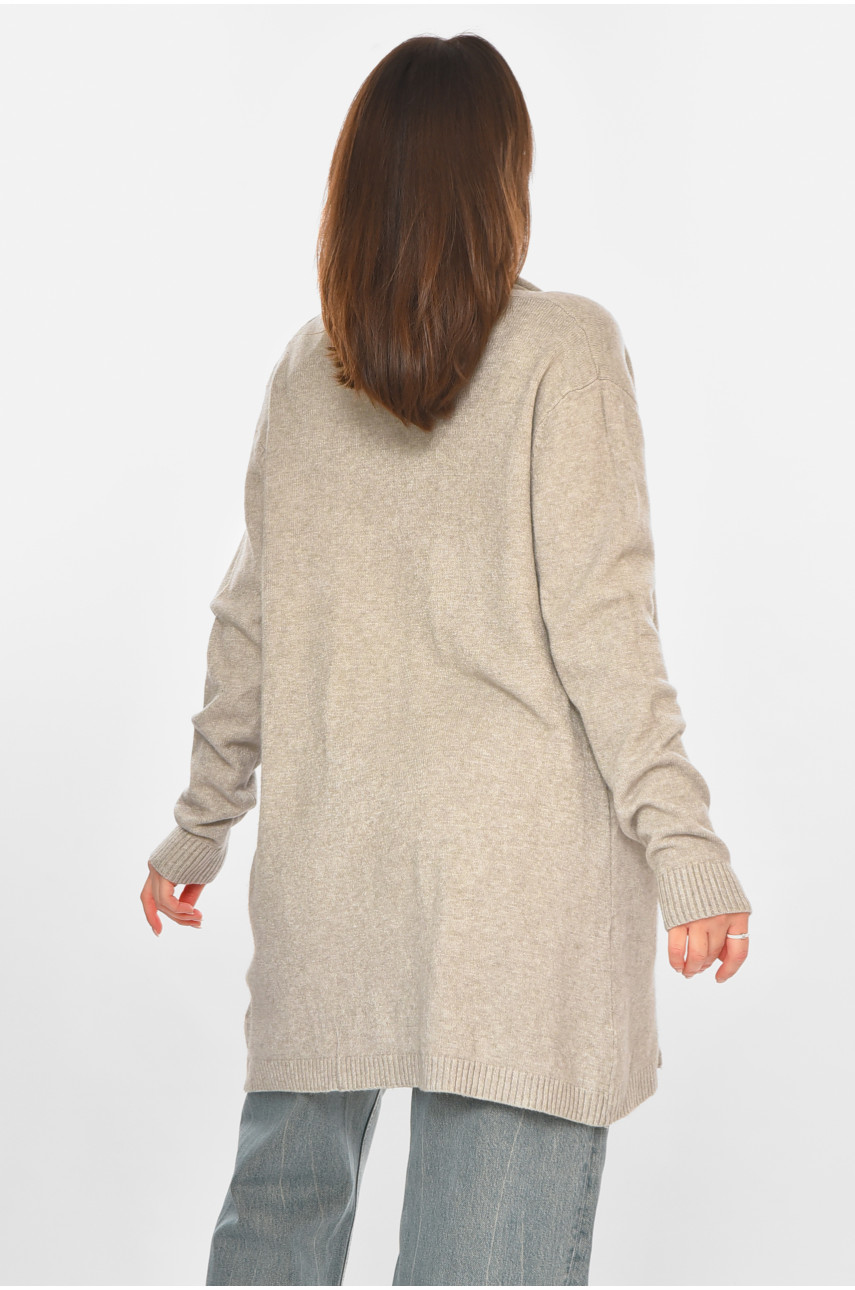 Кардиган жіночий однотонний темно-сірого кольору G645 213257