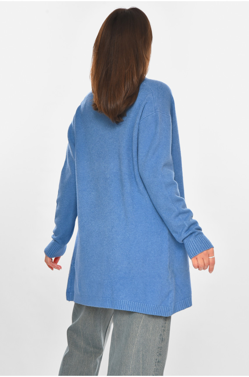 Кардиган женский однотонный синего цвета G645 213260