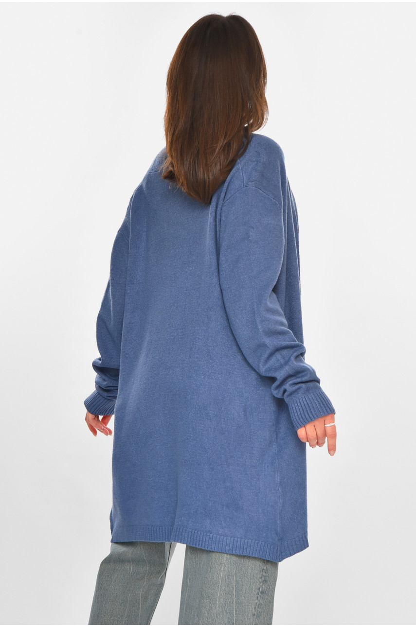 Кардиган женский однотонный тёмно-синего цвета G645 213263