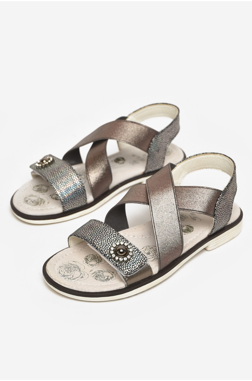 Сандали детские для девочек графитового цвета С-Т53-81-F 213310