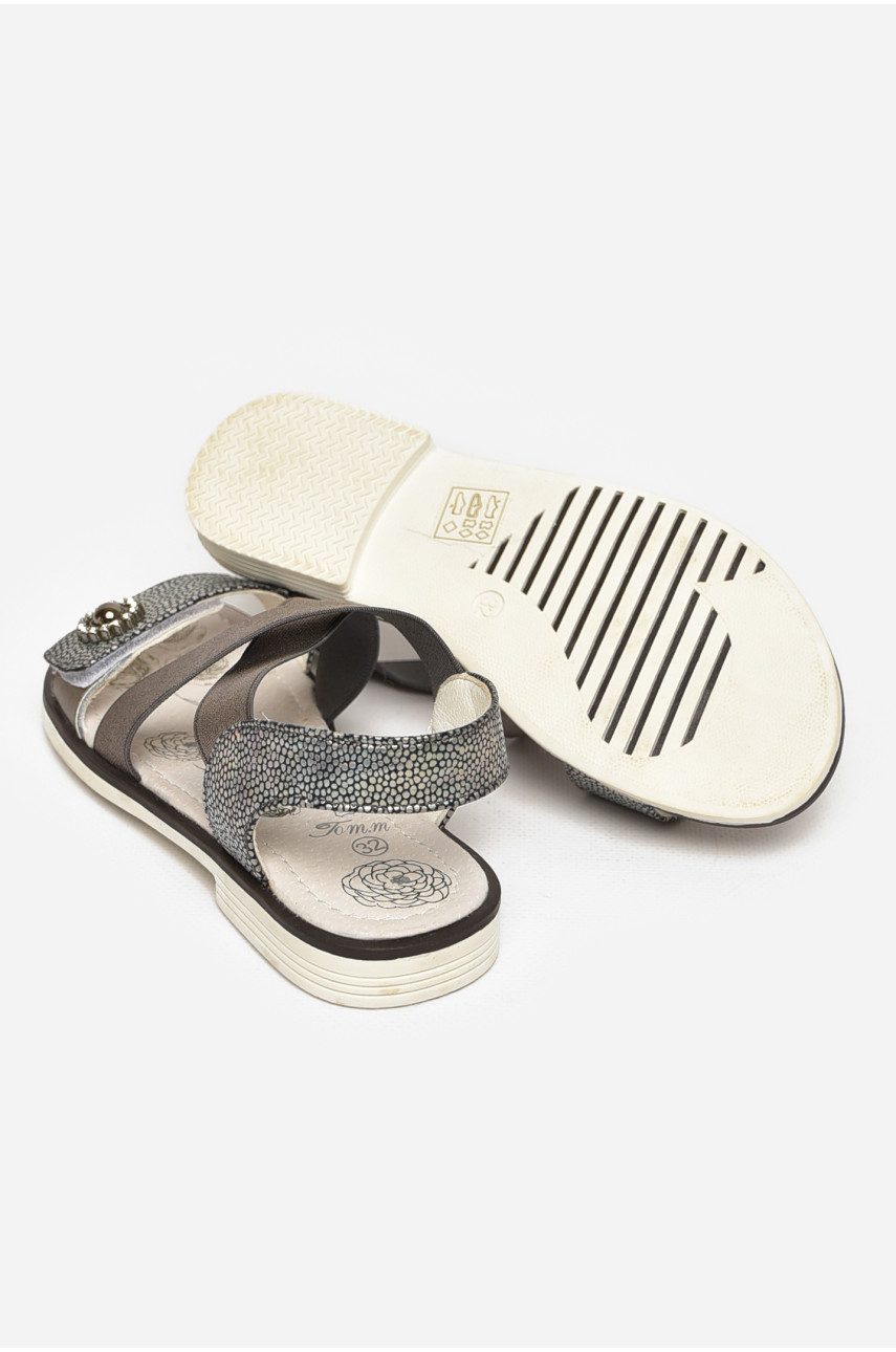 Сандали детские для девочек графитового цвета С-Т53-81-F 213310