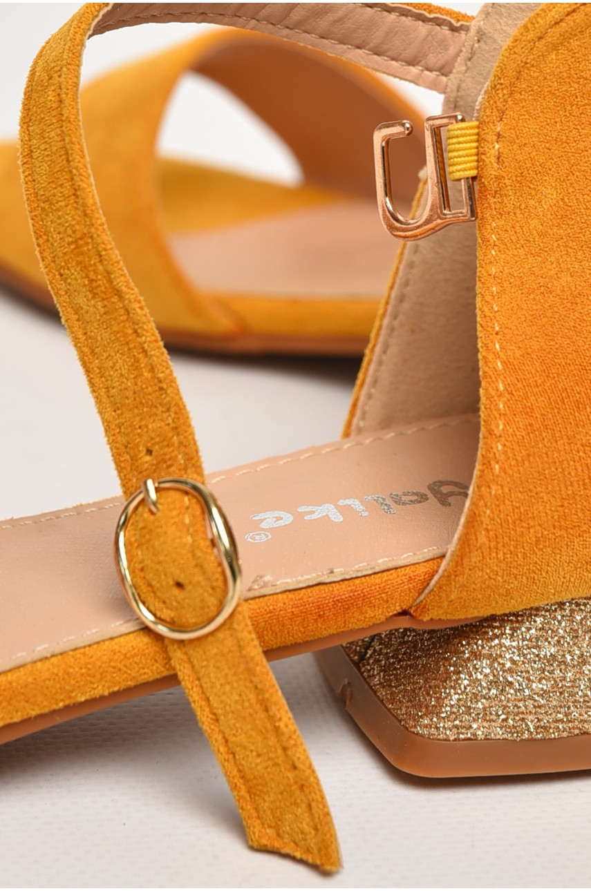 Босоножки подростковые для девочки желтого цвета 31-12 213311