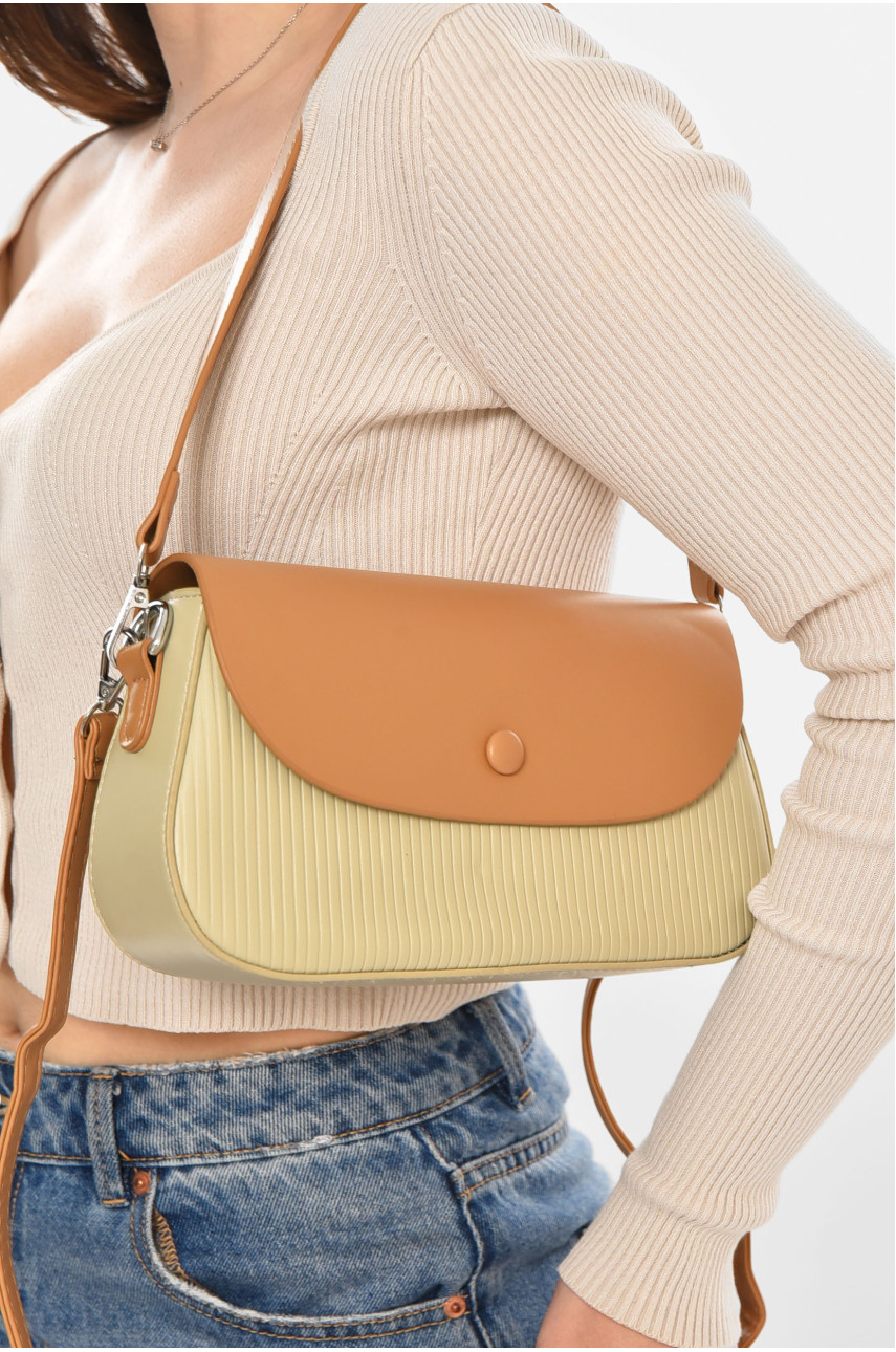 Сумка женская из экокожи зеленого цвета 2058-1 213327