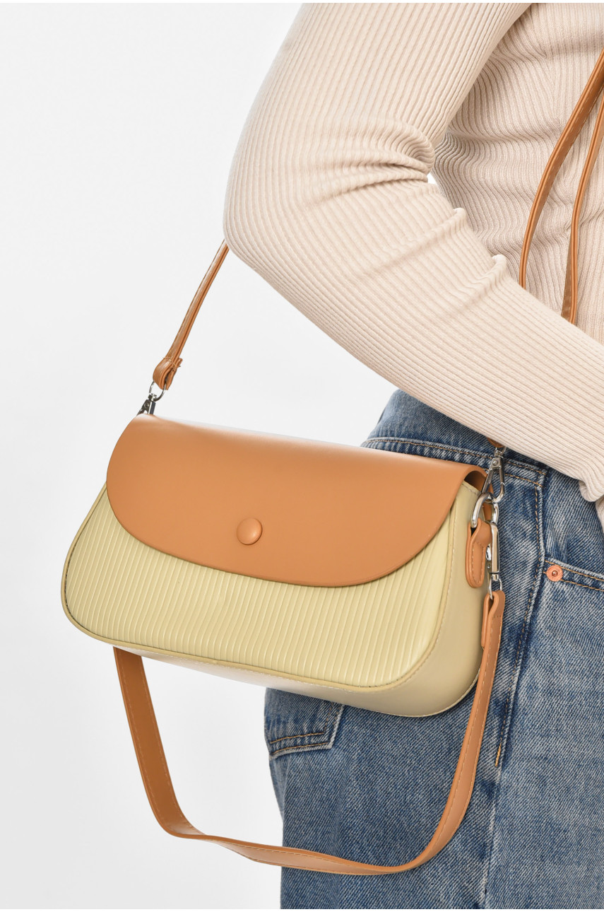 Сумка женская из экокожи зеленого цвета 2058-1 213327