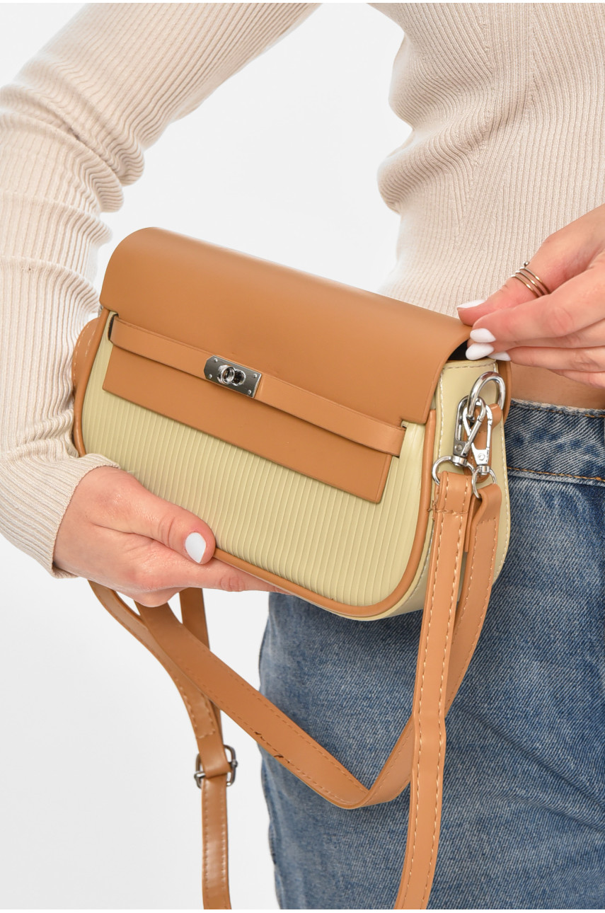 Сумка женская из экокожи зеленого цвета 2058-1 213327