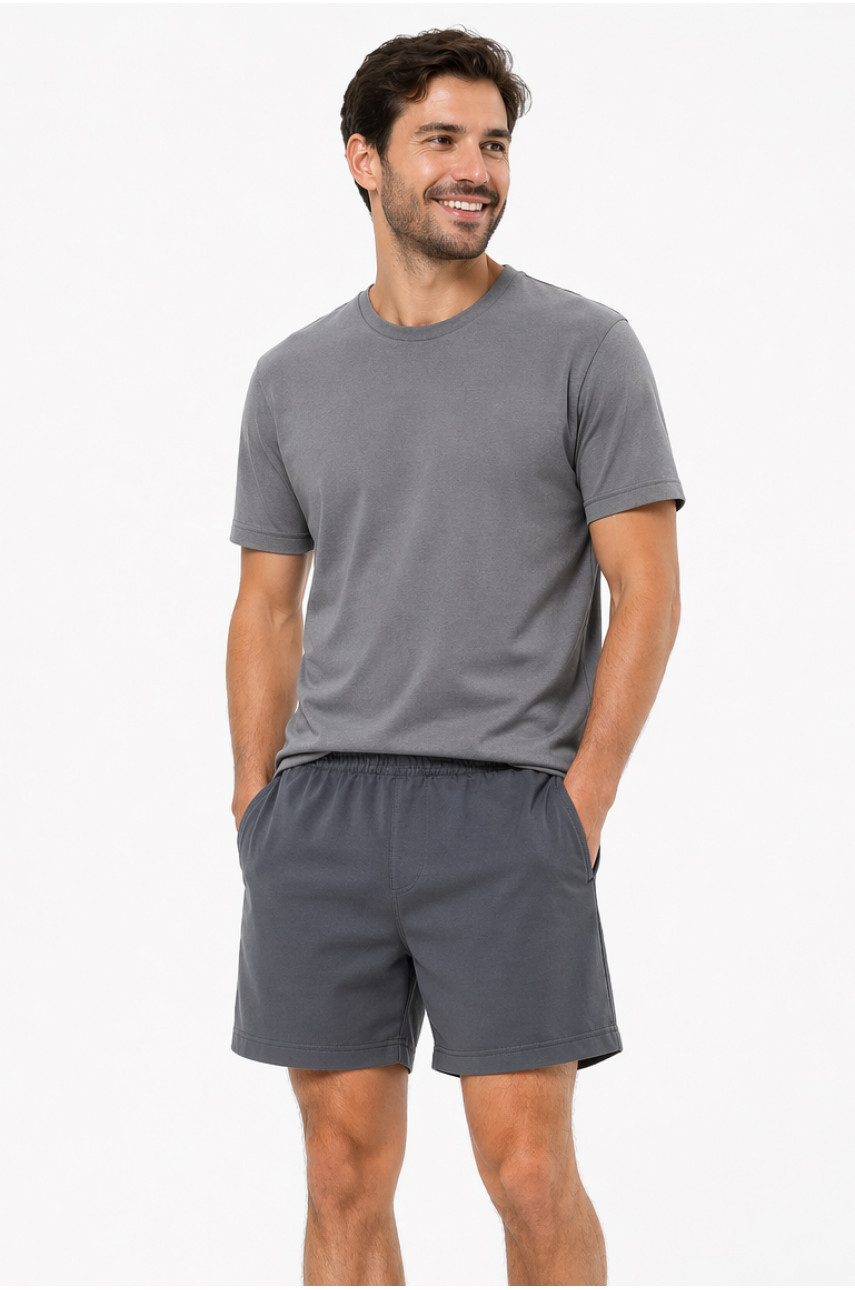 Шорти чоловічі однотонні сірого кольору 213332