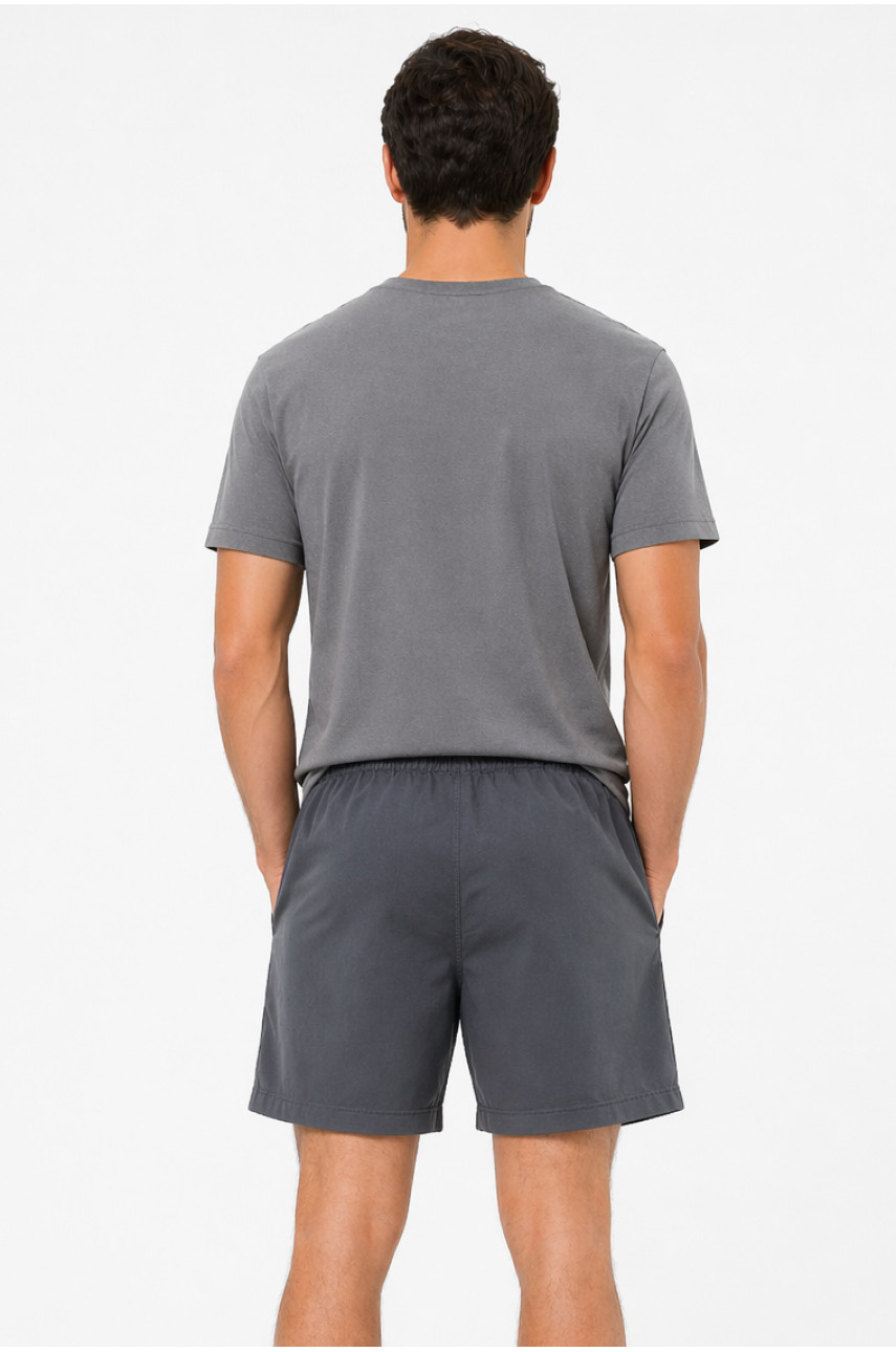Шорти чоловічі однотонні сірого кольору 213332