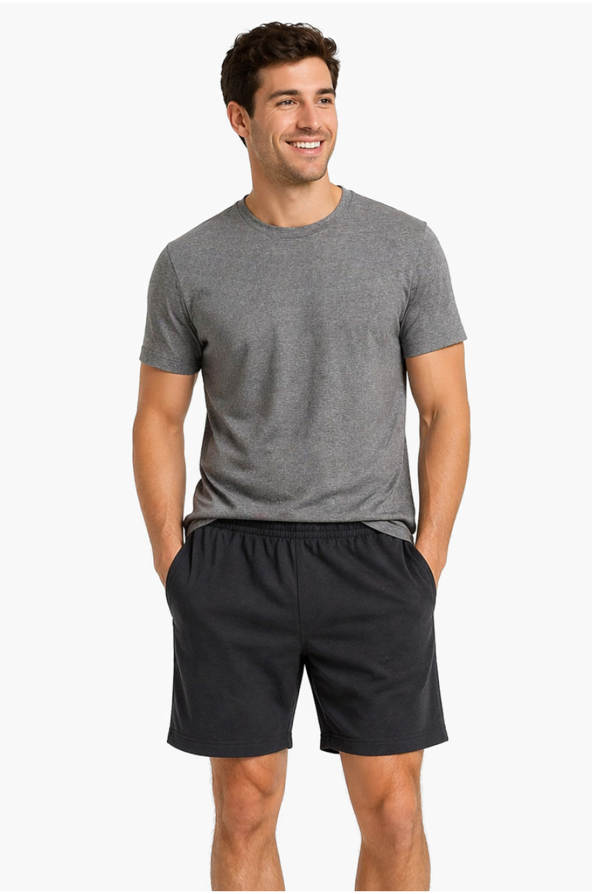 Шорти чоловічі однотонні чорного кольору 213333