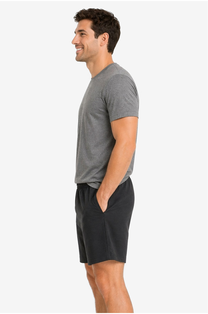 Шорти чоловічі однотонні чорного кольору 213333