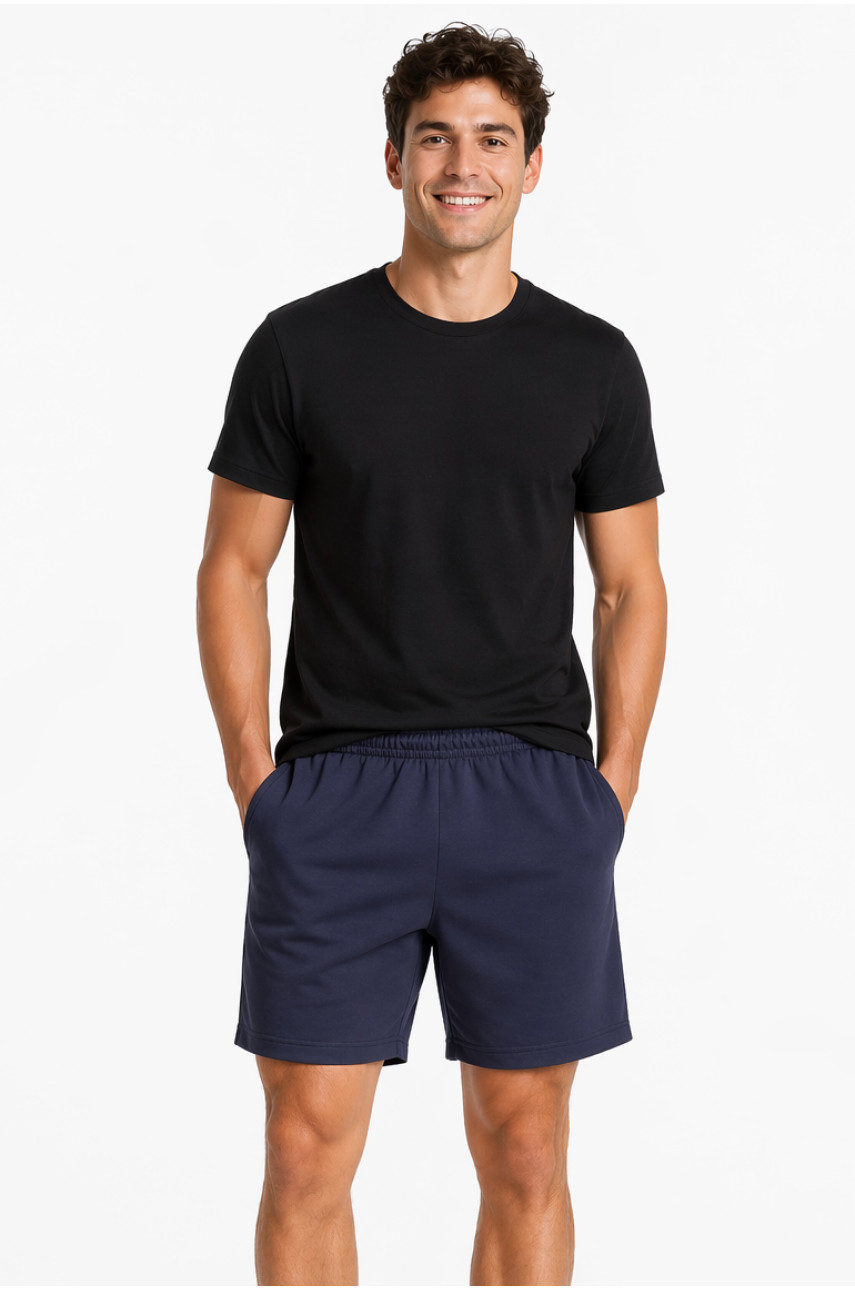 Шорти чоловічі однотонні темно-синього кольору 213334