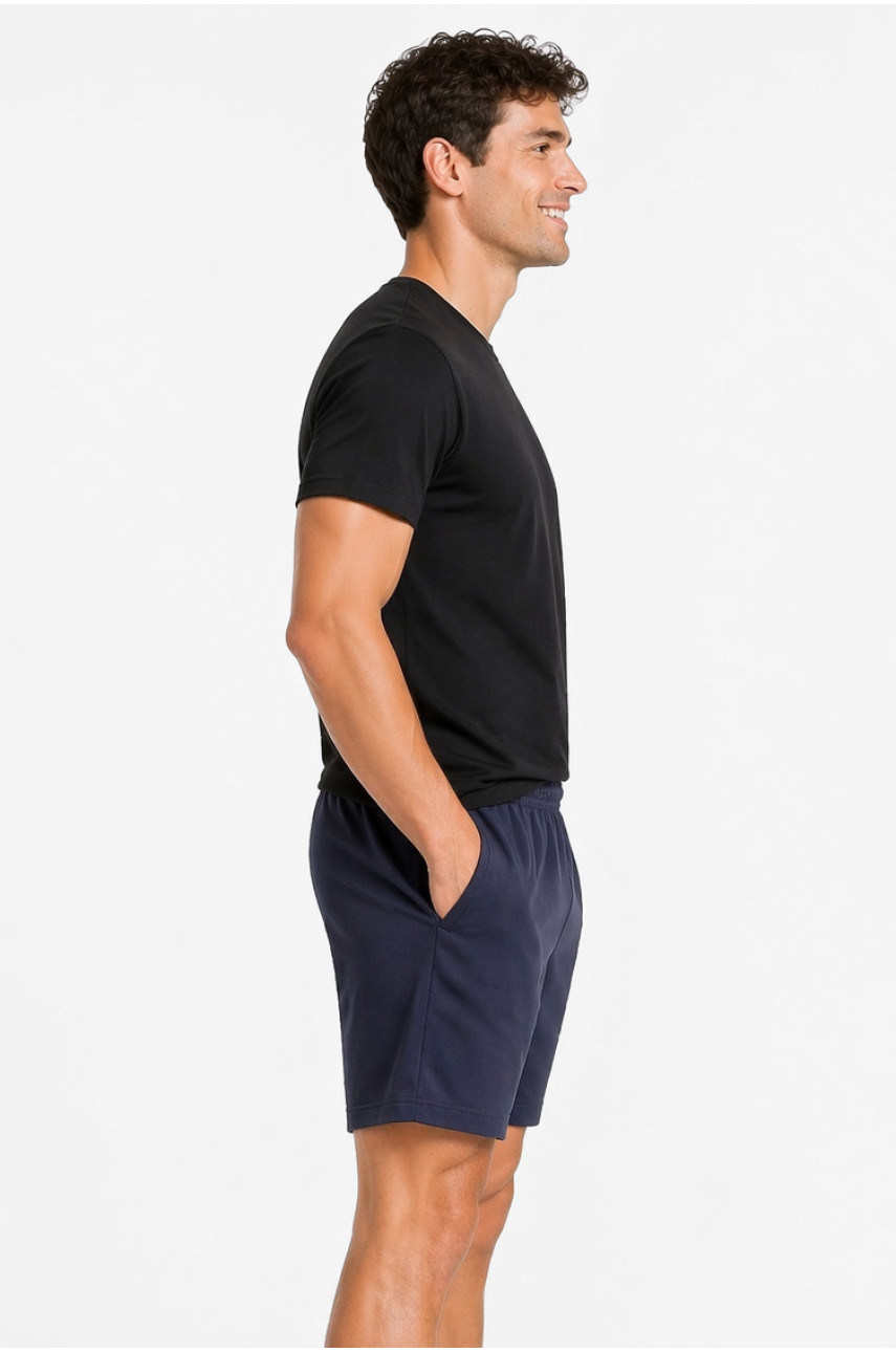 Шорти чоловічі однотонні темно-синього кольору 213334