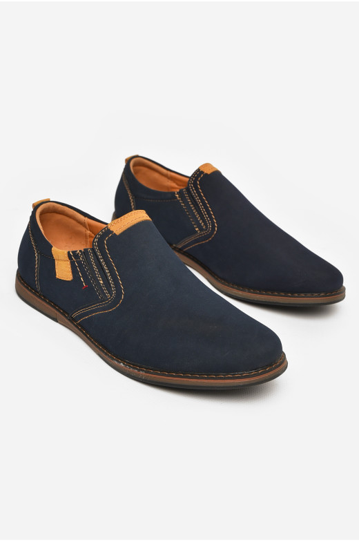 Туфли подростковые для мальчика темно-синего цвета Уценка С-Т34-03-В 213337