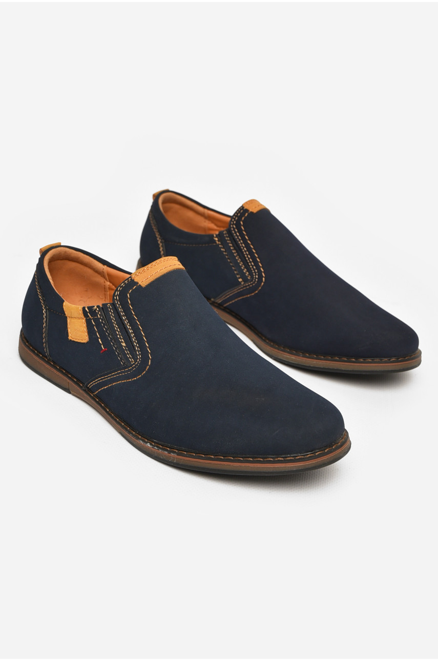 Туфли подростковые для мальчика темно-синего цвета Уценка С-Т34-03-В 213337