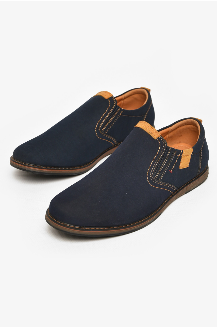 Туфли подростковые для мальчика темно-синего цвета Уценка С-Т34-03-В 213337