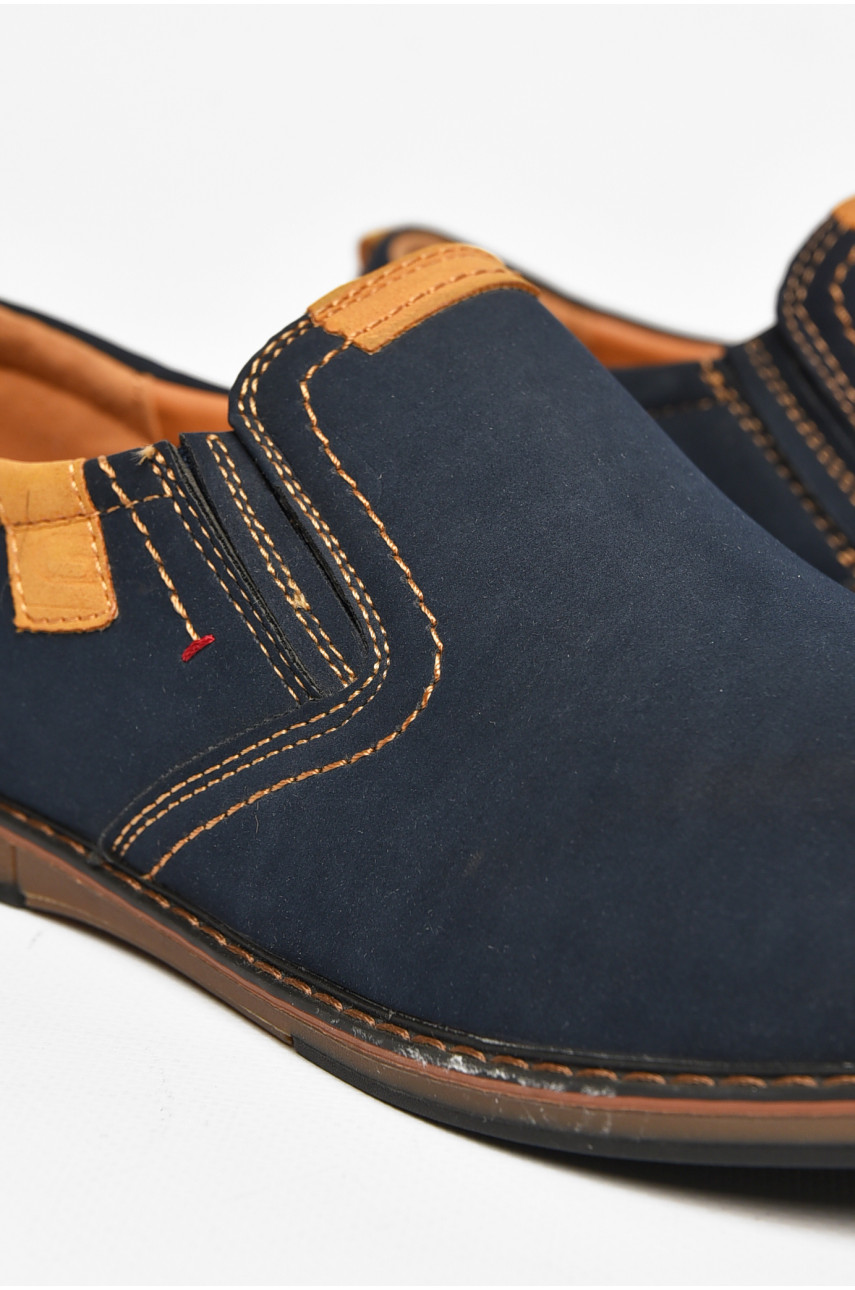 Туфли подростковые для мальчика темно-синего цвета Уценка С-Т34-03-В 213337