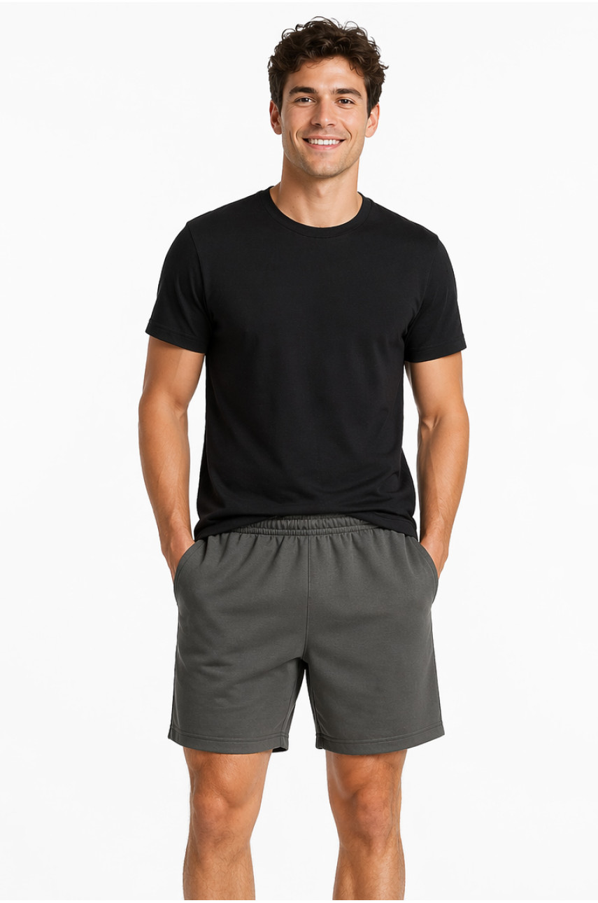 Шорти чоловічі однотонні темно-сірого кольору 213338