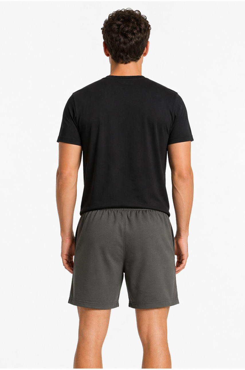 Шорти чоловічі однотонні темно-сірого кольору 213338