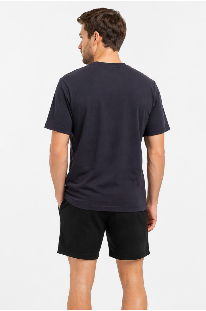 Футболка чоловіча темно-синього кольору 213340