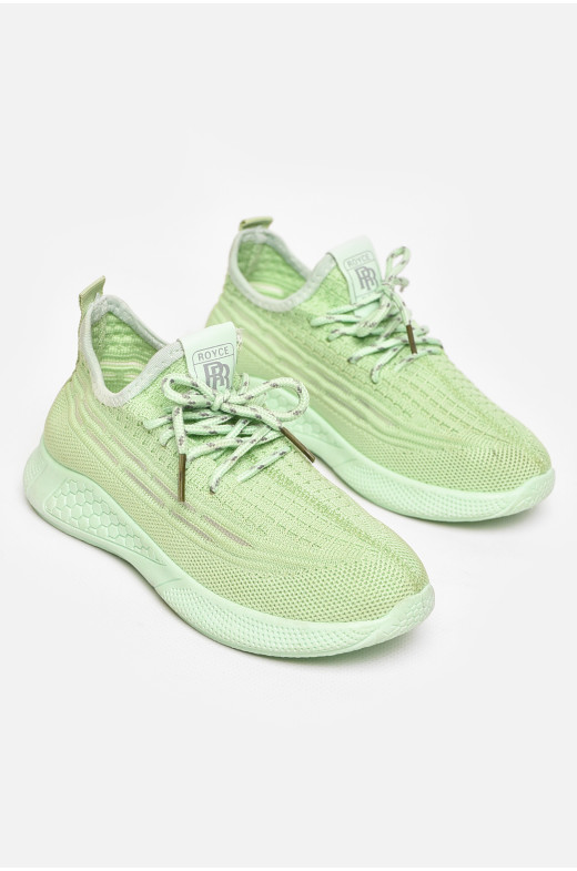 Кроссовки детские салатового цвета Уценка 213349