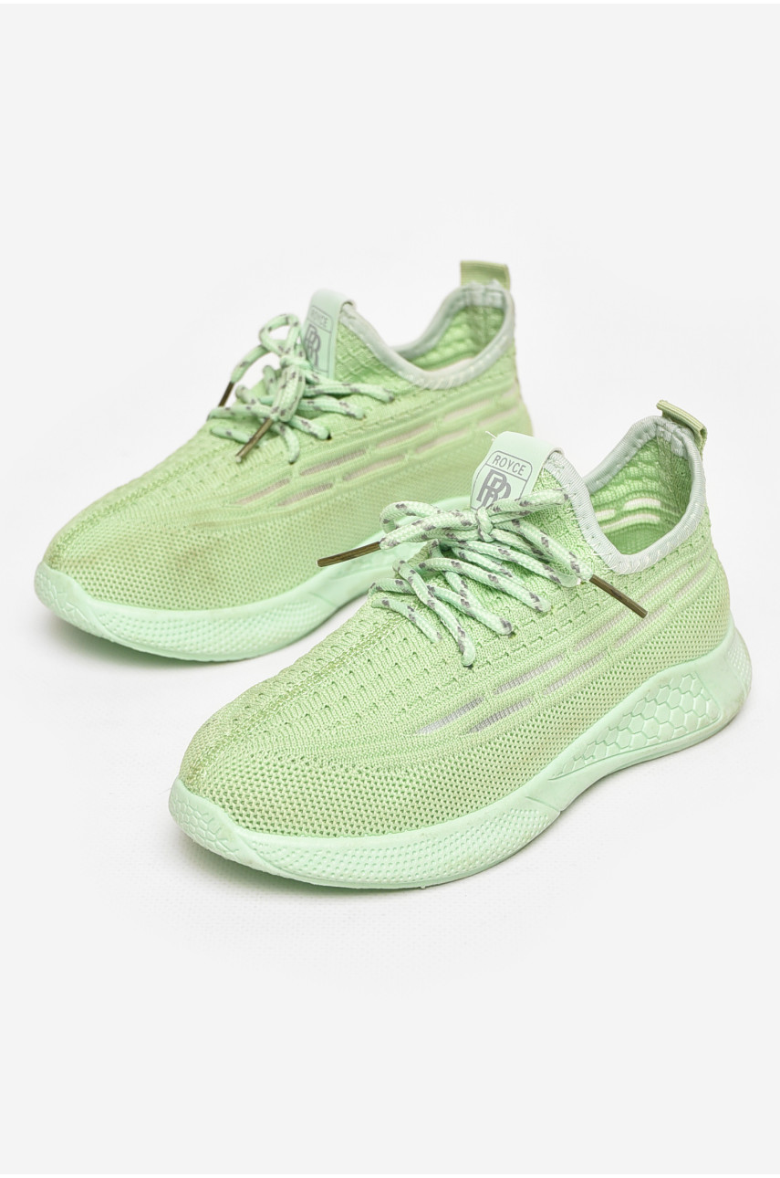 Кроссовки детские салатового цвета Уценка 213349