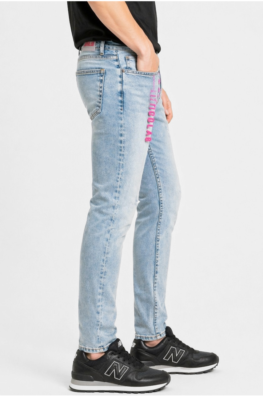 Джинси чоловічі однотонні світло-синього кольору 4230 213350