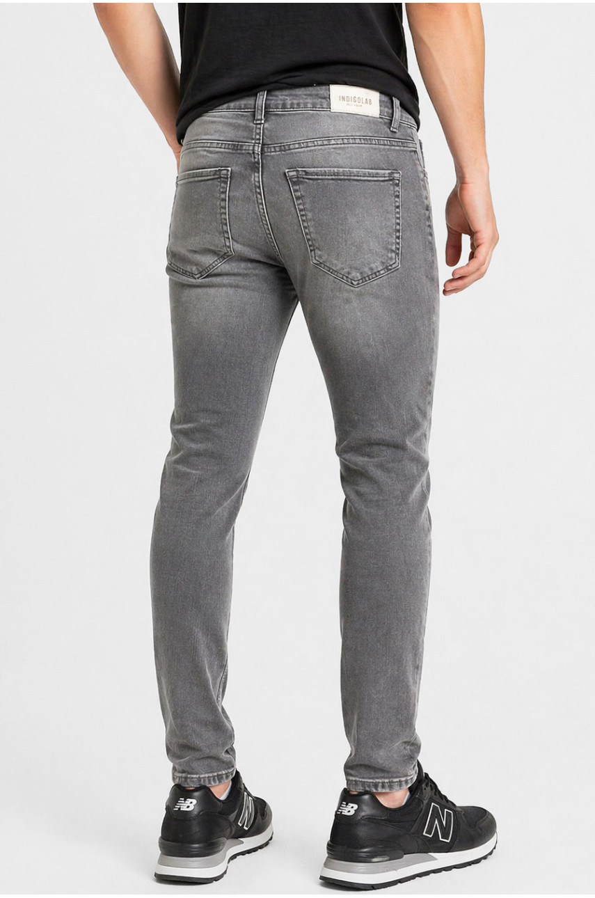 Джинси чоловічі сірого кольору з принтом 2825 213358