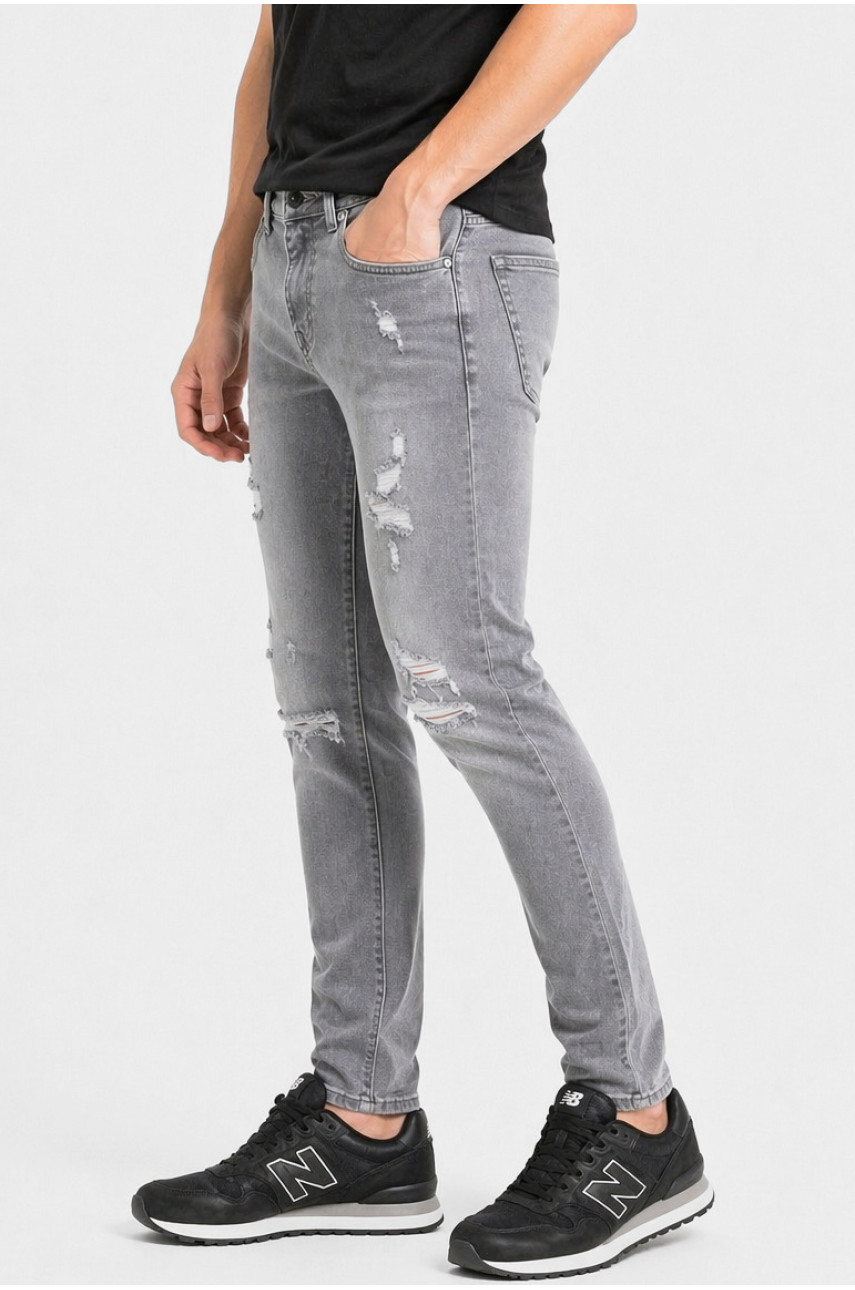 Джинси чоловічі однотонні сірого кольору 4169 213366