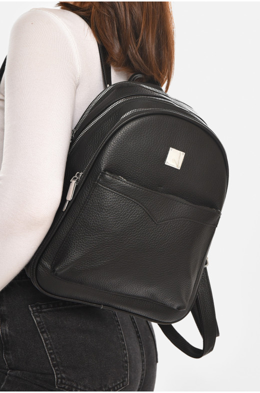 Рюкзак женский из экокожи черного цвета 6798 213375