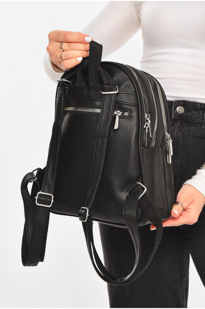 Рюкзак женский из экокожи черного цвета 6798 213375