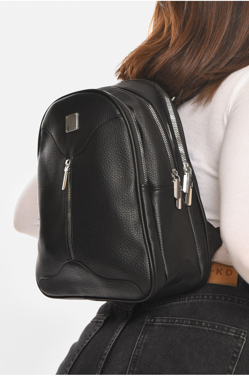 Рюкзак женский из экокожи черного цвета 6794 213376