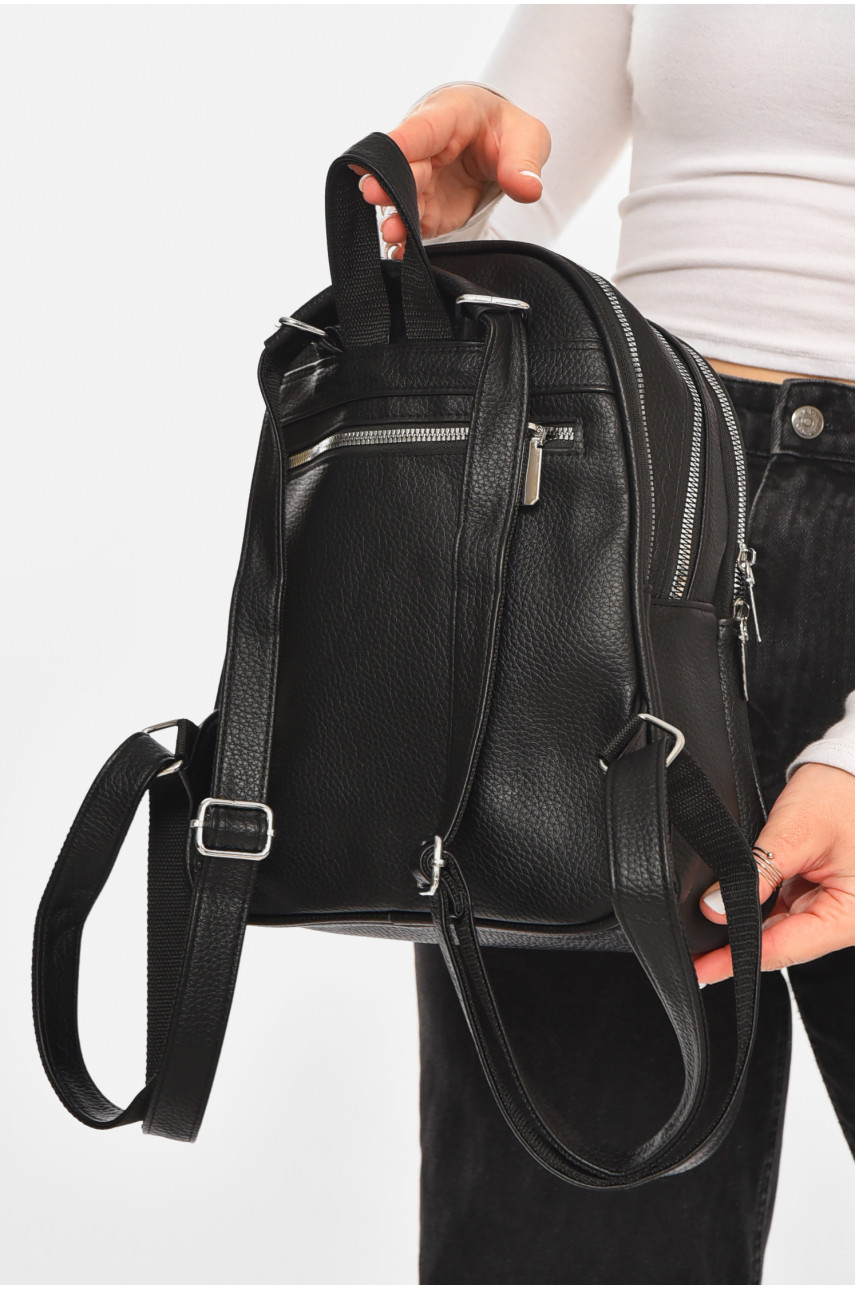 Рюкзак женский из экокожи черного цвета 6794 213376