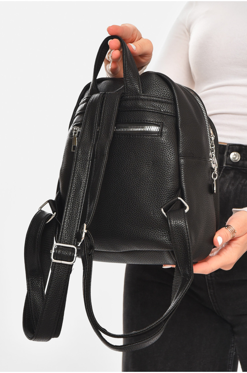 Рюкзак женский из экокожи черного цвета 6813 213379