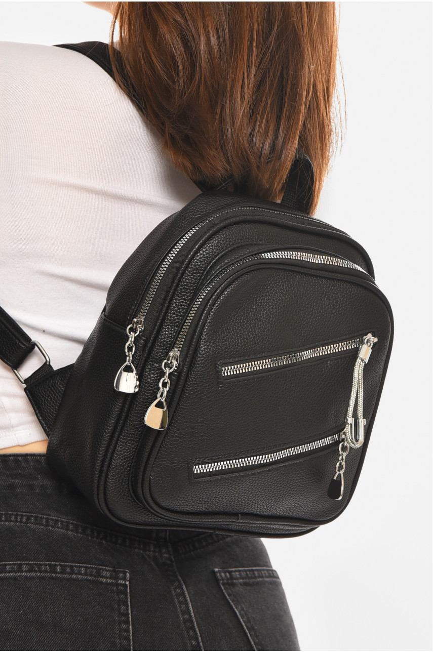 Рюкзак женский из экокожи черного цвета 6808 213380