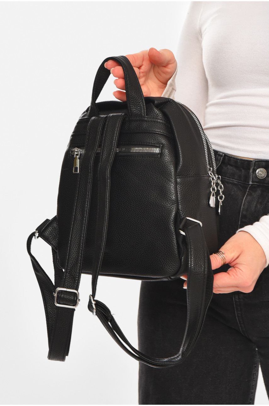 Рюкзак женский из экокожи черного цвета 6808 213380