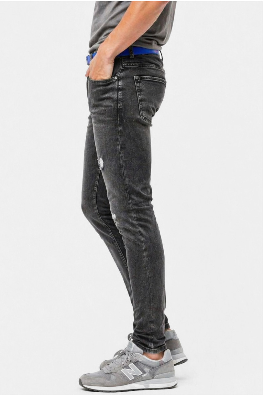 Джинси чоловічі однотонні чорного кольору 4260 213391