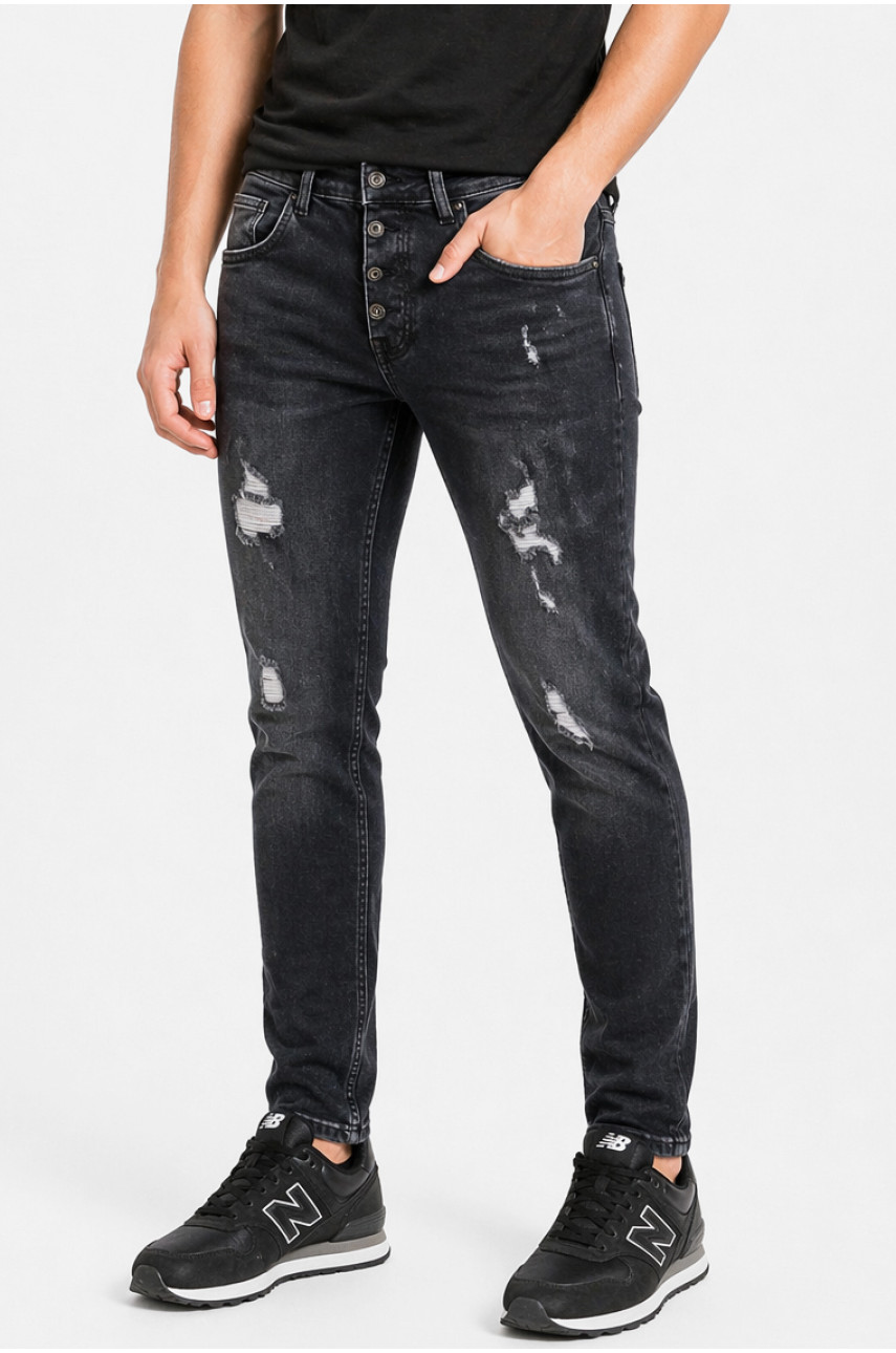 Джинси чоловічі однотонні чорного кольору 4260 213392