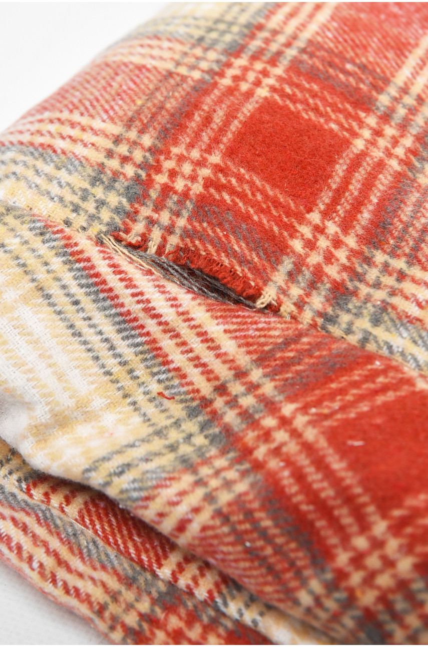 Рубашка женская в клетку красного цвета Уценка 213402