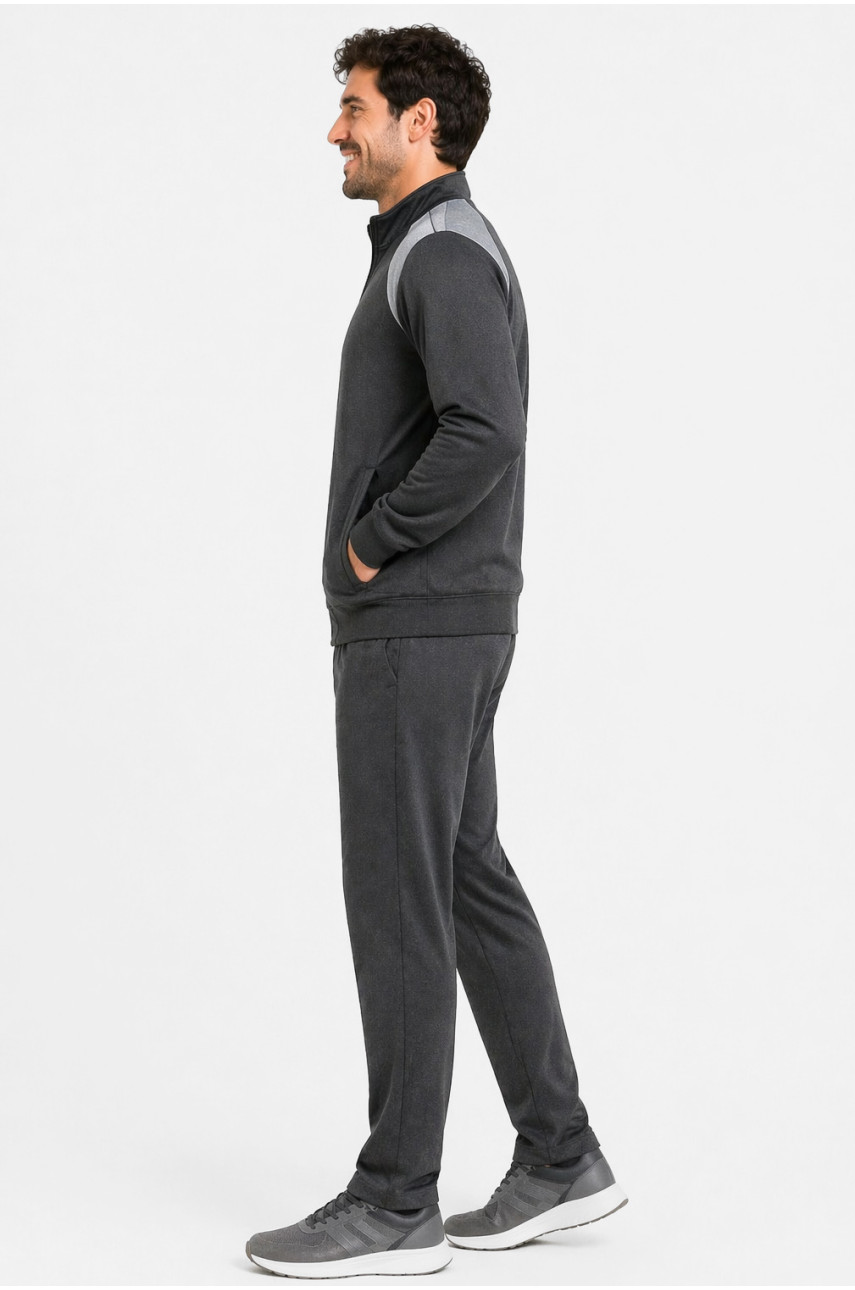 Спортивний костюм чоловічий темно-сірого кольору Y-938-H 213421