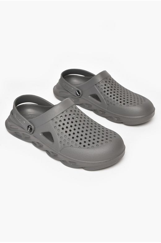 Кроксы мужские серого цвета с-92 213425