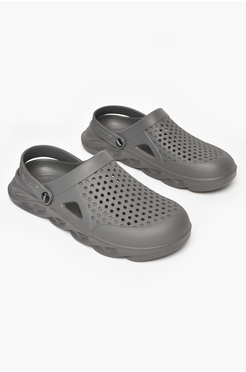 Кроксы мужские серого цвета с-92 213425