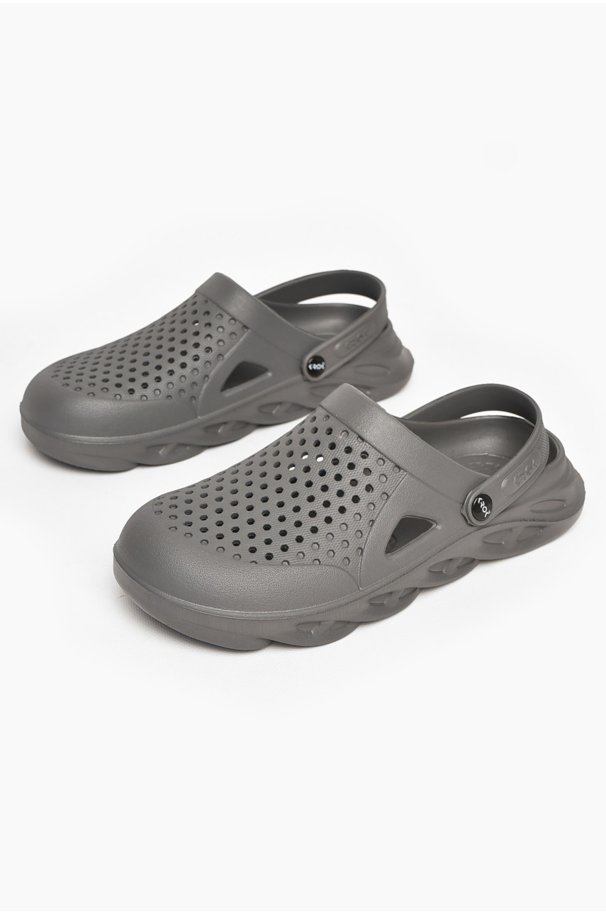 Кроксы мужские серого цвета с-92 213425