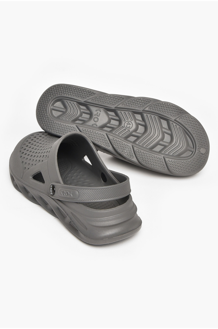 Кроксы мужские серого цвета с-92 213425