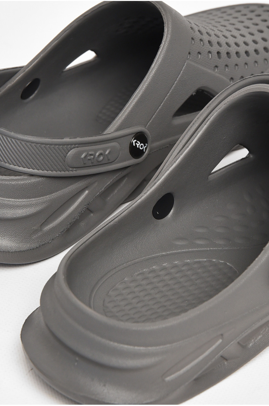 Кроксы мужские серого цвета с-92 213425