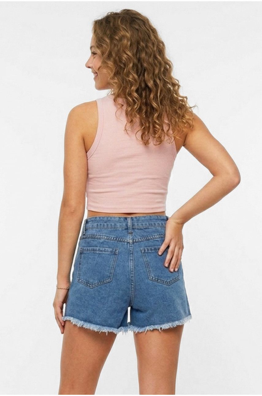 Шорти жіночі джинсові блакитного кольору 213502