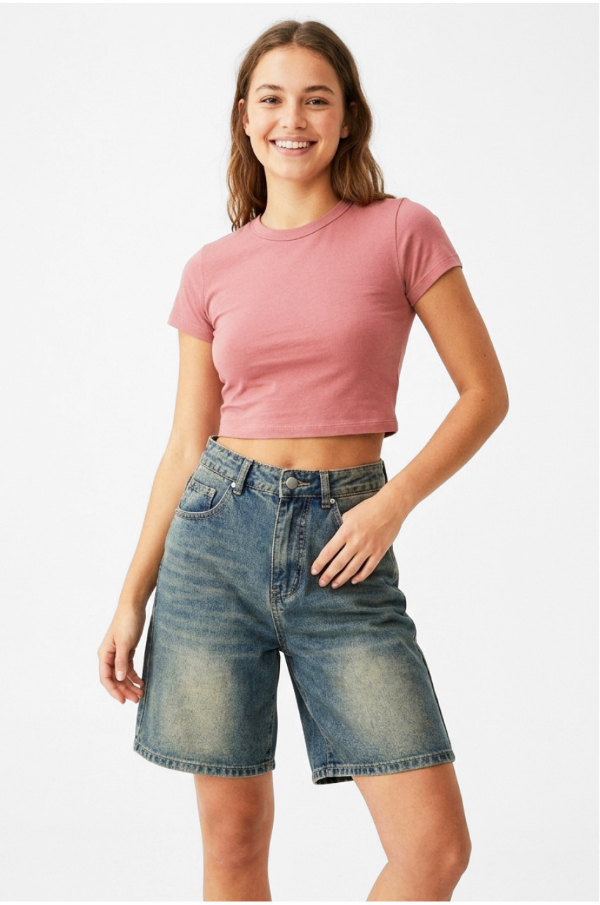 Шорти жіночі джинсові синього кольору 213504