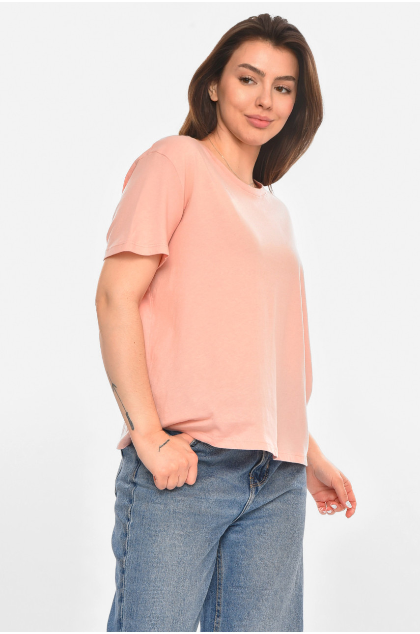 Футболка жіноча рожевого кольору з принтом 213542