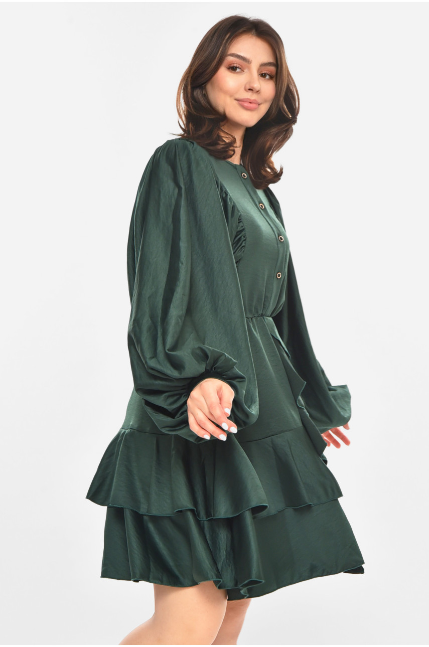 Сукня жіноча однотонна зеленого кольору 213594