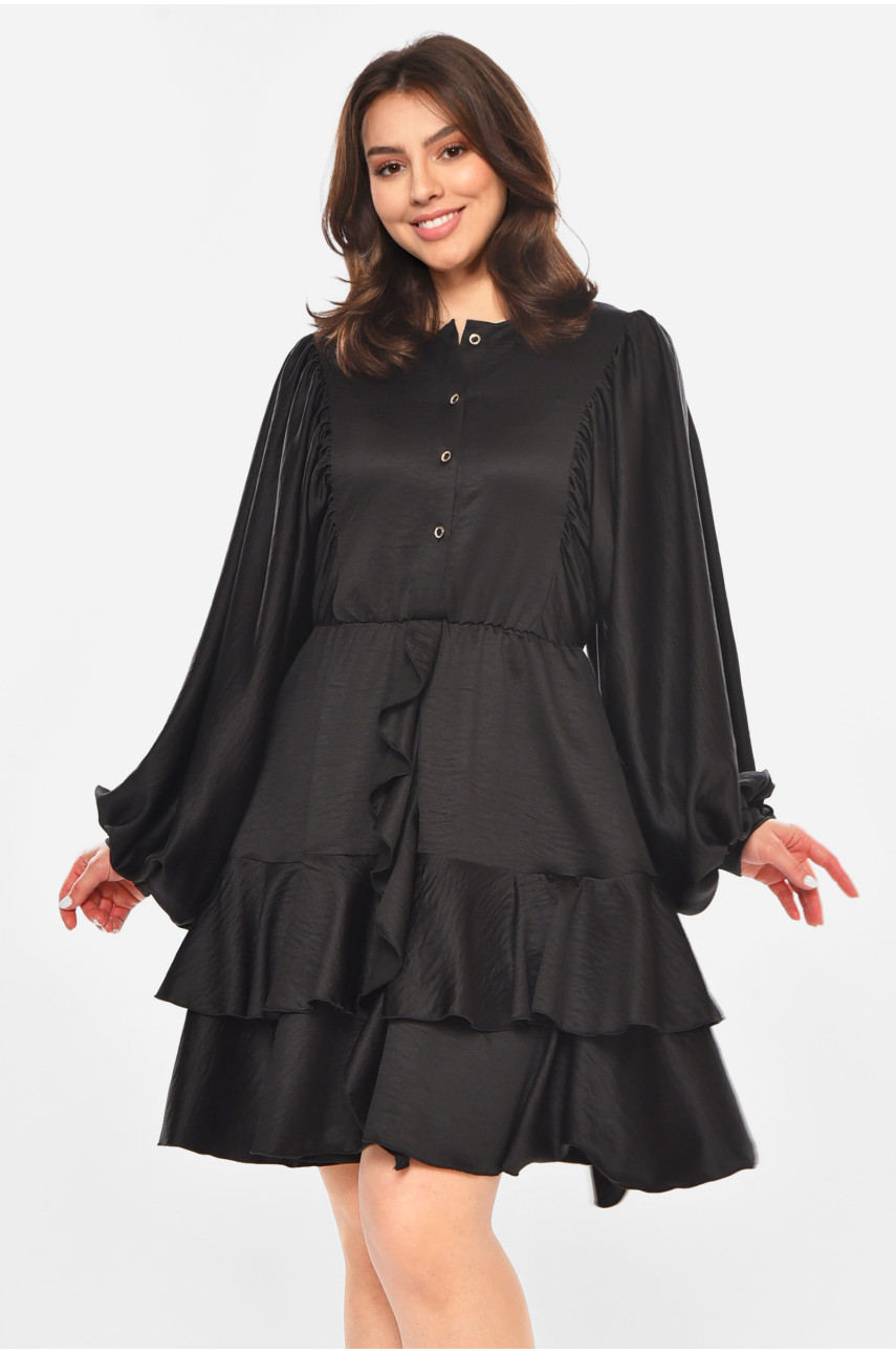 Сукня жіноча однотонна чорного кольору 213612