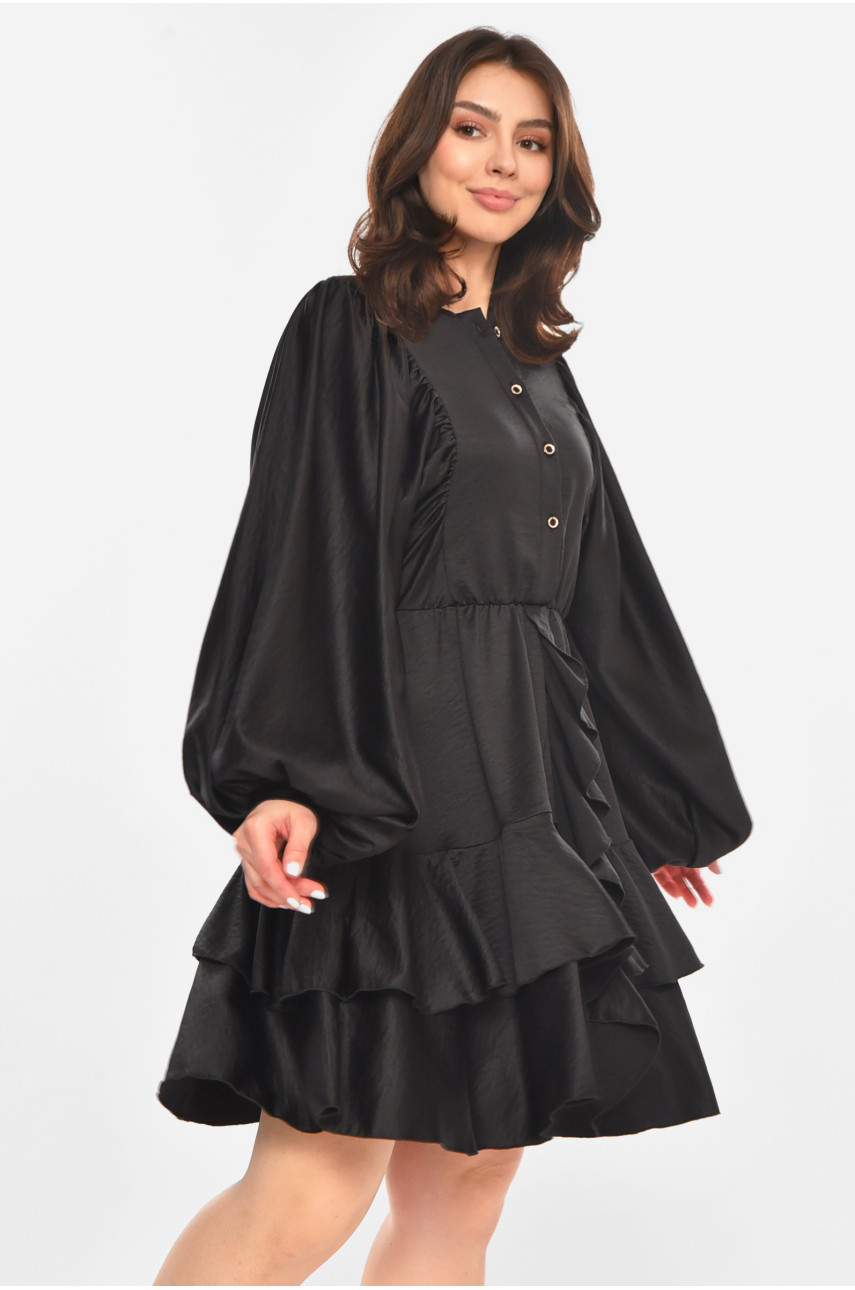 Сукня жіноча однотонна чорного кольору 213612